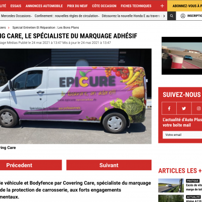 Covering Care dans Auto Plus